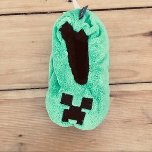 New Large Minecraft Green Slippers Size 3-10